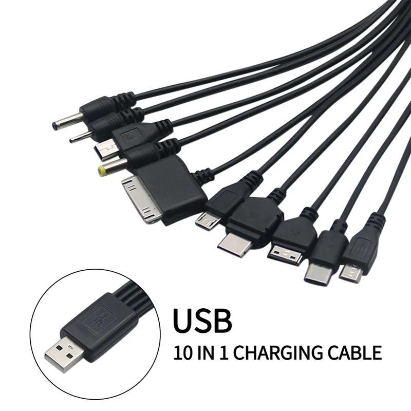 1/2/4/6pcs 10 in 1 Multi Charger Cable Micro USB multi Charger usb cables for mobile phones cord for Sony phone SAMSUNG Tablets