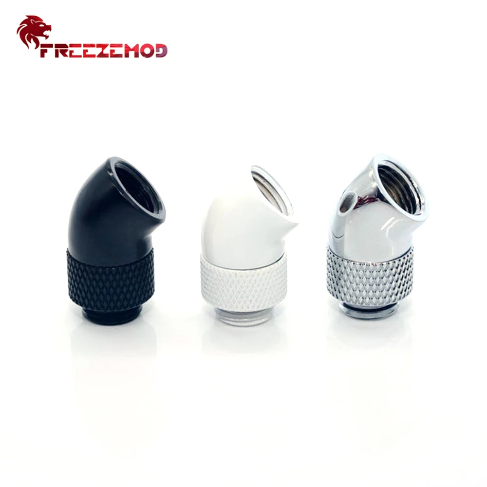 FREEZEMOD 45 Degree Elbow Adapter Connection External Torque MOD Computer PC Water Coolling Fitting Rotary G1/4 Thread HXZWT-J45