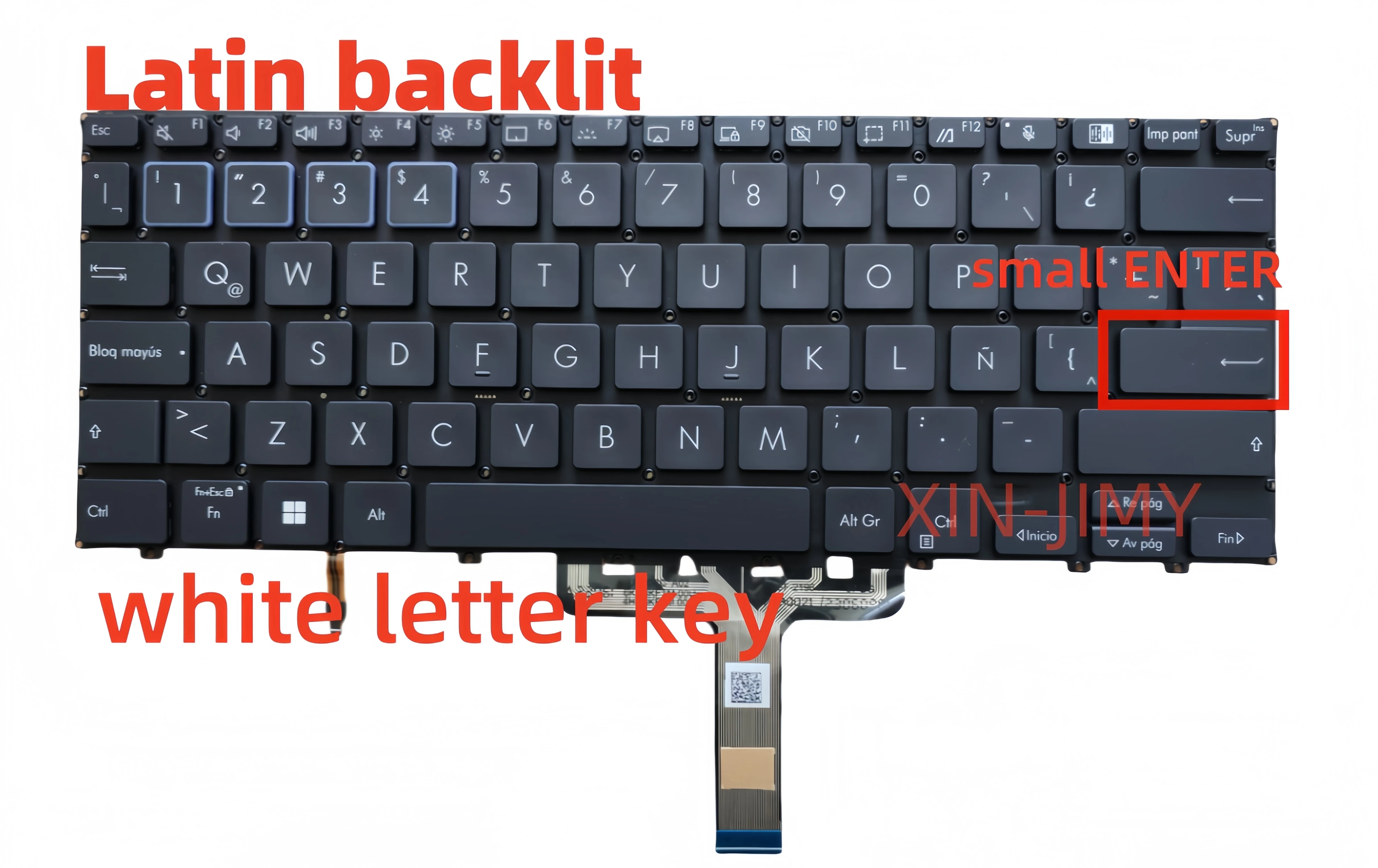 

Латинская черная клавиатура для ноутбука Asus ExpertBook B5 B5402 B5402F B5402C PX485CB 9Z.NKFBC.41E LA с подсветкой