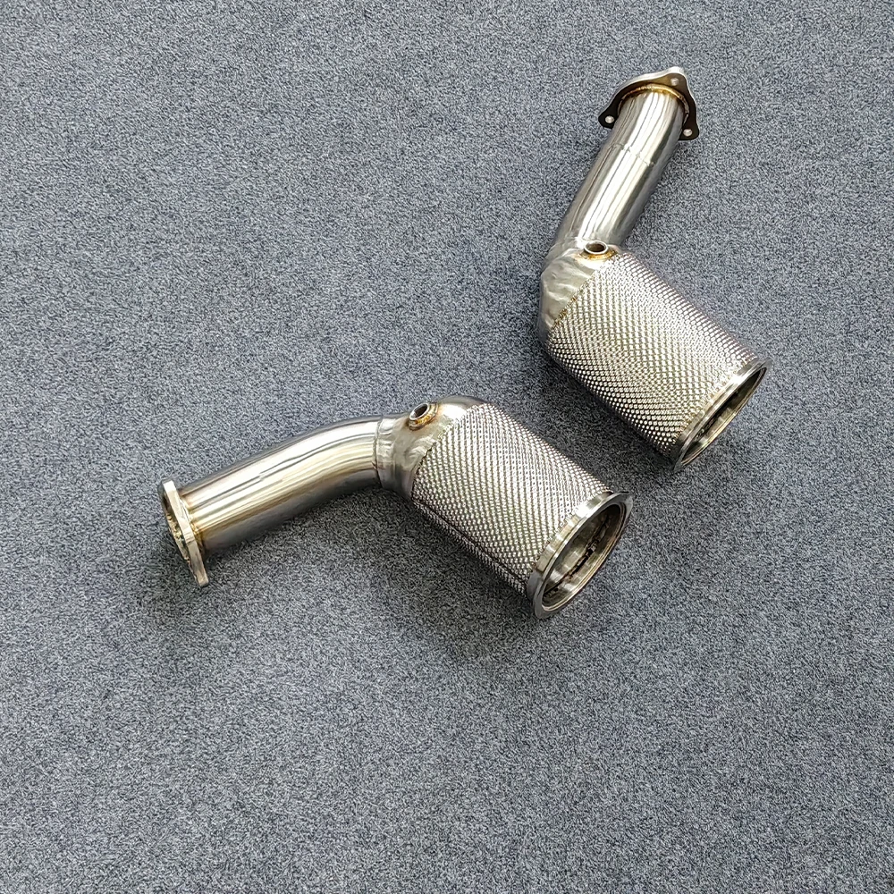 Custom  Downpipe for RS4 B8 RS5 B9 2.9T 2019-2024 Sport Exhaust Downpipe with Heat Shield  with OPF