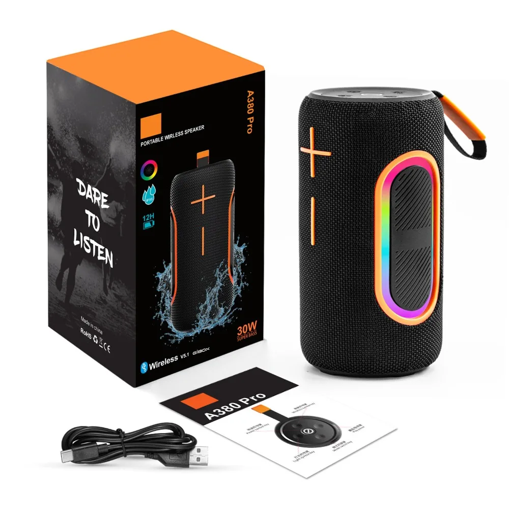 a380-pro-portable-bluetooth-speaker-20w-wireless-fabric-subwoofer-with-rgb-lights-outdoor-waterproof-for-camping-beach-party