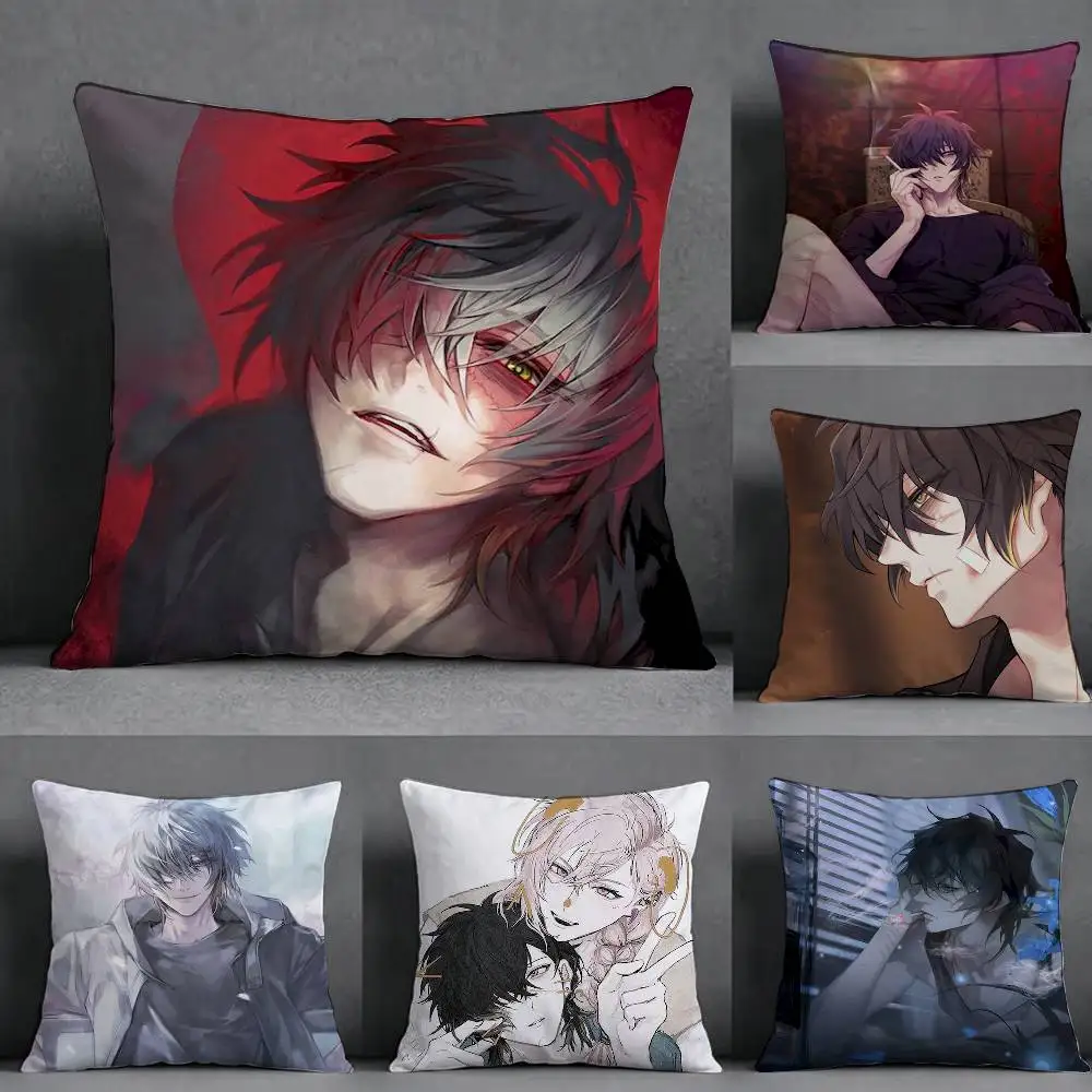 T-Towa Rei S-Slow Damage Pillow Case Square Double-Sided Sofa Cushion Cover Bedroom Bedside Pillow