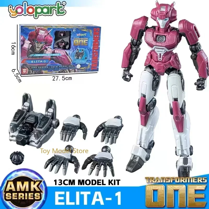 En Stock Transformers Origin AMK Series Optimus Prime Megatron Bumblebee Elita One figuras de acción adornos coleccionables juguete para regalo