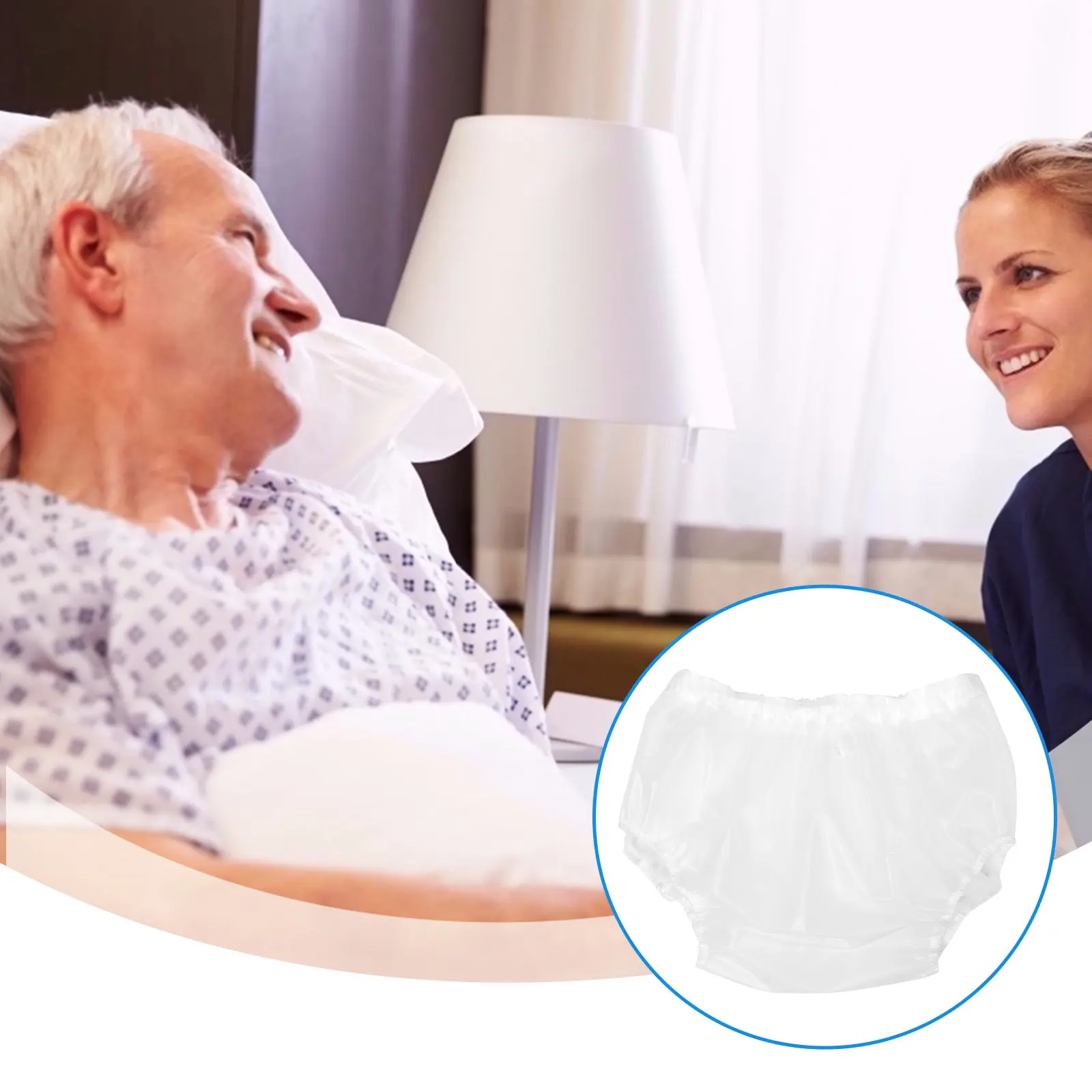 

Waterproof Unisex Tpu Diaper Cover Leakproof Reusable Plastic Adult Underpants Cover Comfortable Fit for Home Travel Use