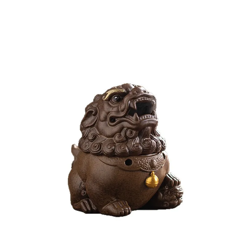 

New Chinese-style fortune awakening lion plate incense burner