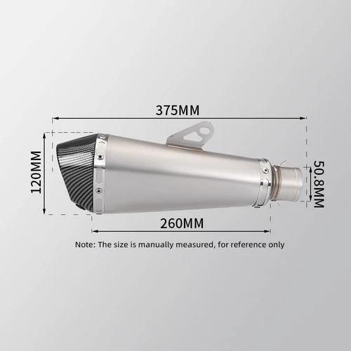 Imagen 2 del producto Silenciador Akra de Escape Universal para motocicleta, 51MM, con línea de carreras de Escape DB Killer para Z900 SV650 R3 ZX6R ZX10R MT07 CBR500R F900R
