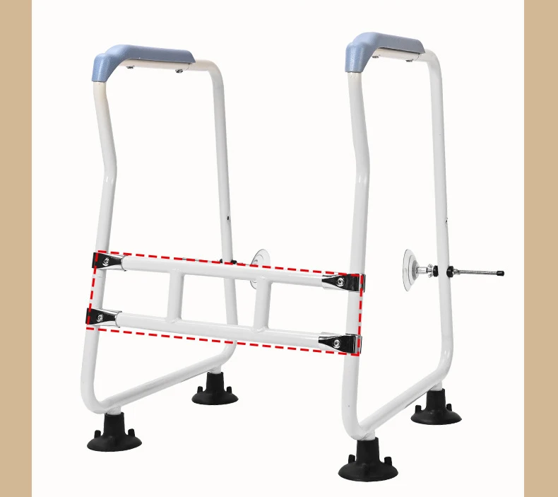 أفضل بيع المعاقين رعاية المسنين المرحاض الوقوف ارتفاع قابل للتعديل إطار السلامة السكك الحديدية الحمام كرسي المرحاض درابزين مسند الذراع #4
