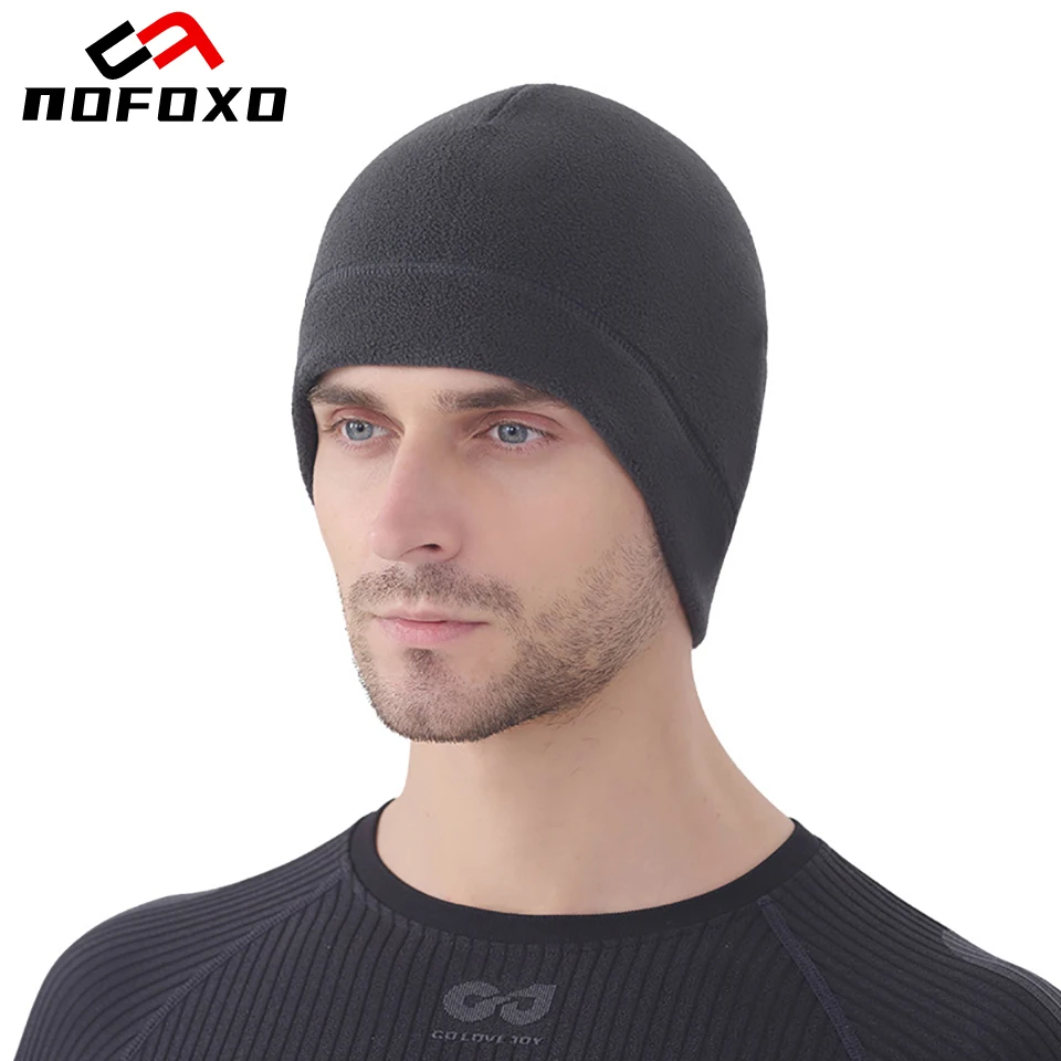 

NOFOXO Зимняя теплая шапка Термальные спортивные шапки для бега Холодостойкая ветрозащитная шапка для защиты ушей Мягкая флисовая шапка для езды на велосипеде на открытом воздухе Лыжи