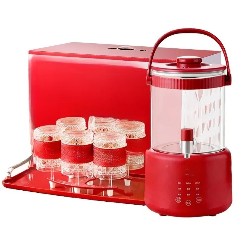 Glass Health Bucket and Cup Set New Year's Eve Gift for Elders with Large Capacity Faucet Health Teapot for Housewarming