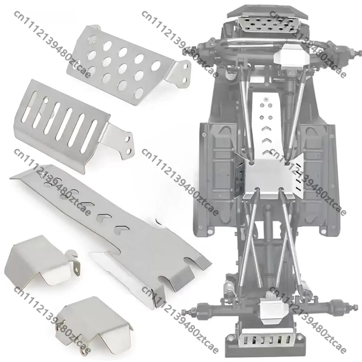 1-10-rc-クローラーメタルシャーシアーマー保護スキッドプレートアンチスクラッチシャーシガードアップグレード交換部品