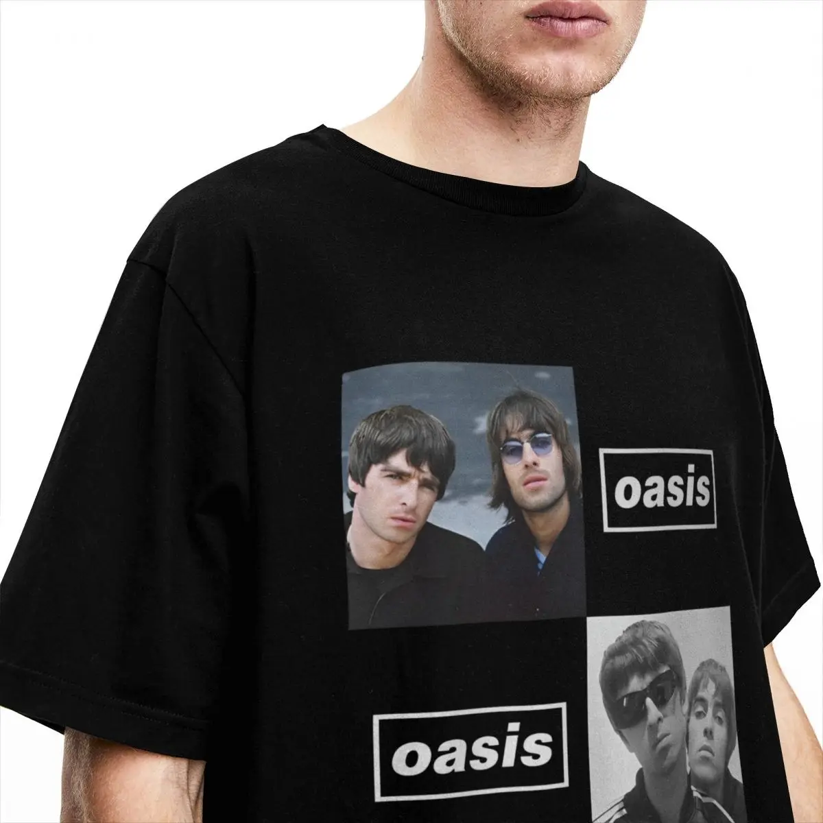 O-Oasis American Heavy British T Shirts Men 100% Cotton Funny T-Shirt Crewneck Tees Short Sleeve Clothing Printed