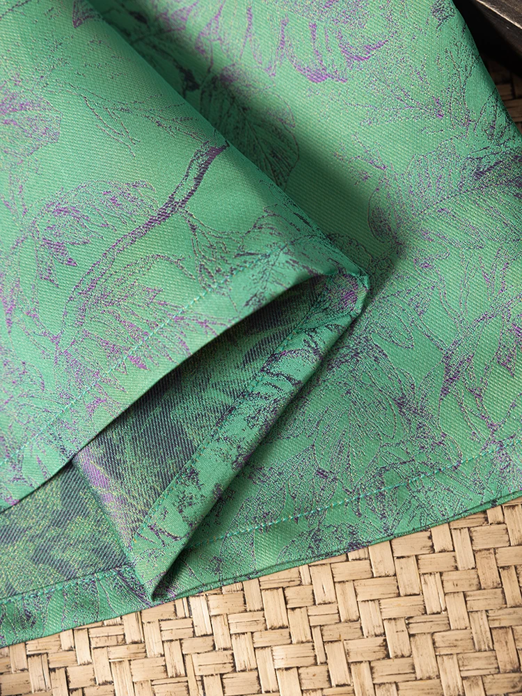 2025 여름 신상 그린 코코넛 그로브 다용도 스타일 100% 천연 뽕나무 실크 송브로케 여성 라운드넥 탱크탑 드레스