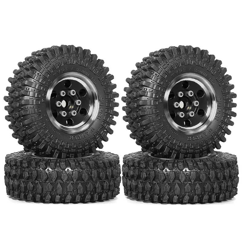 

4Pcs 55Mm 1.0Inch Metal Beadlock Wheel Tire For 1/18 1/24 RC Crawler Car TRX4M SCX24 Upgrade Parts Accessories-Y99A