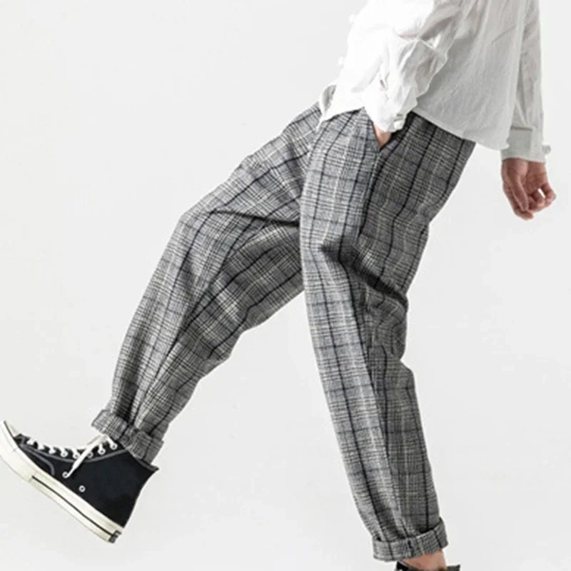 

Lattice Splicing Men's Clothes Hip Hop Jogger Pants Overalls Hip hop Loose Comfortable Streetwear Trousers Casual Sweatpant Man