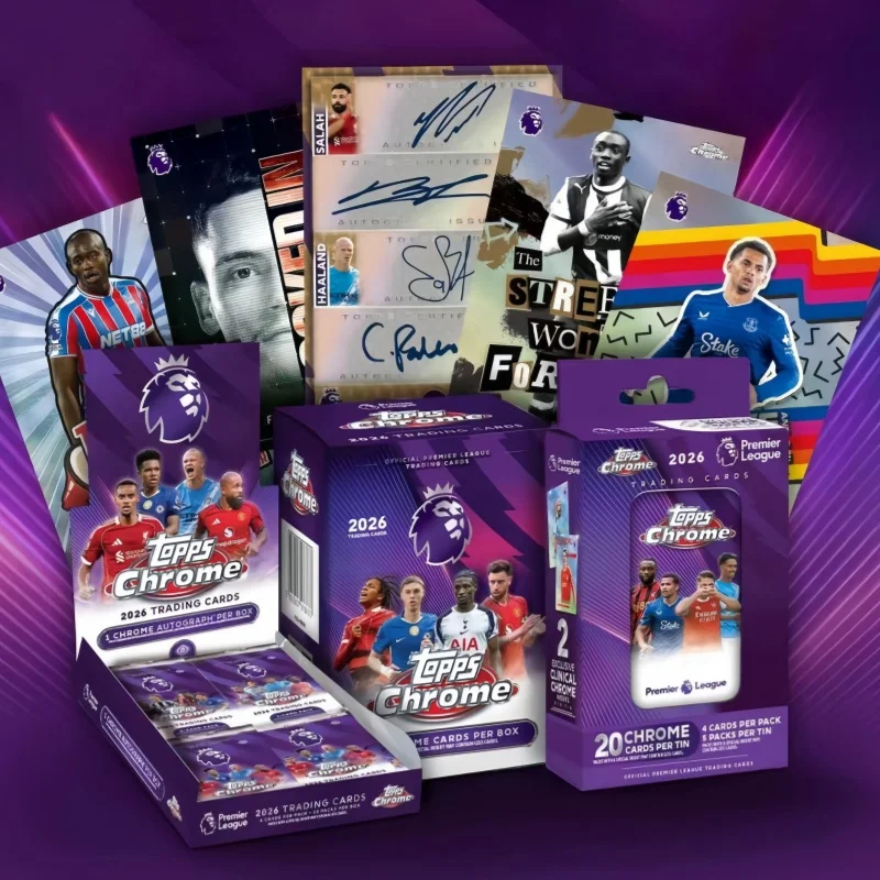 

Topps Football Star Cards Chrome Premier League Soccer Trading Cards Blaster Tin Box Sports For Football Collectors Enthusiast