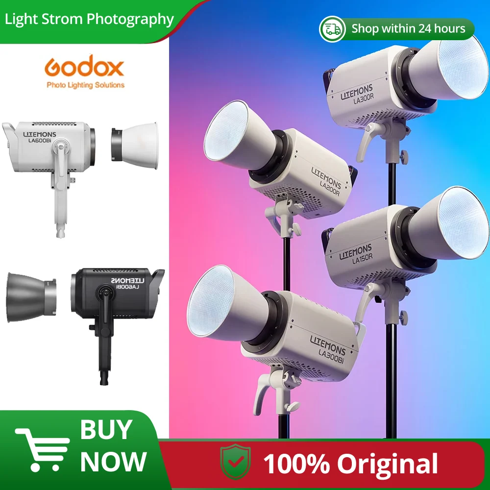 Godox LA600R LA600BI 600w RGB Full-color LED COB Video Light supports multiple modes such as HSI/RGBW/GEL/FX