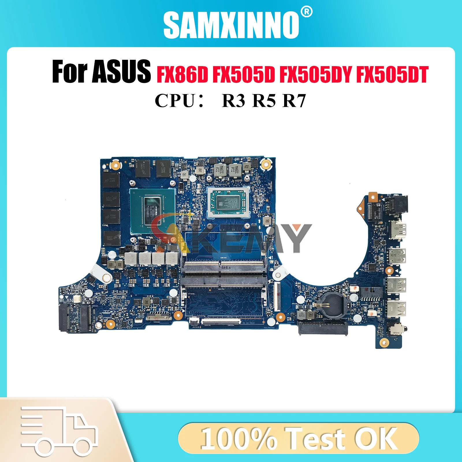 

FX505DU Laptop Motherboard For ASUS TUF Gaming FX505 FX86FD FX505GV FX86FE FX505GM FX505GU Notebook Mainboard With R3 R5 R7 CPU