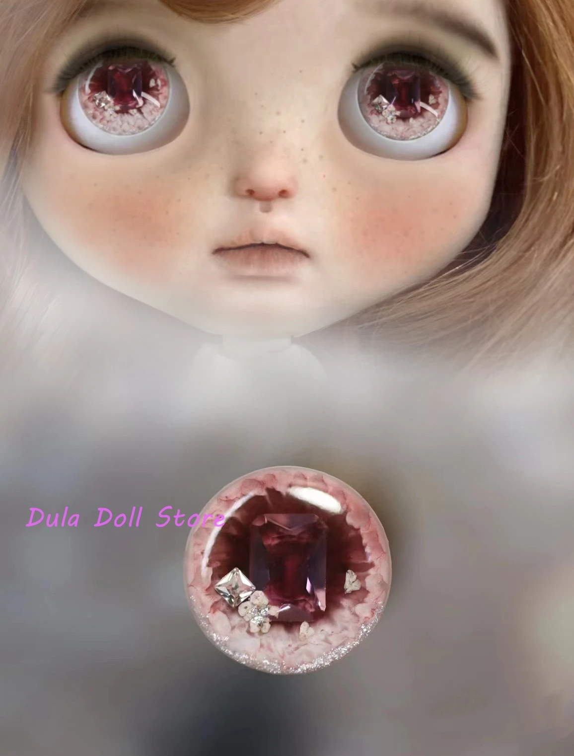 

Dula Handmade Three-dimensional glue hand engraving diamond Wounded Willow Eyepiece Eye Chips Blythe Bjd Doll Accessories