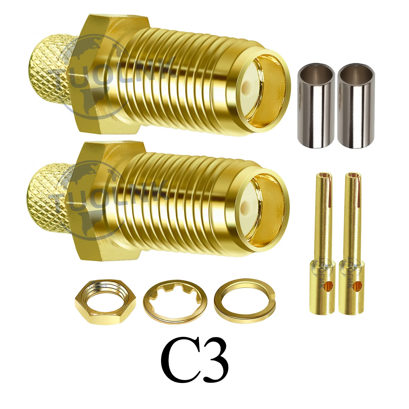 Sma Male Crimp Connector Sma Mannelijke/Vrouwelijke/Rp Sma Male/Female Rf Coaxiale Adapter Voor RG8X LMR240 KMR240 4D-FB Coax Kabel