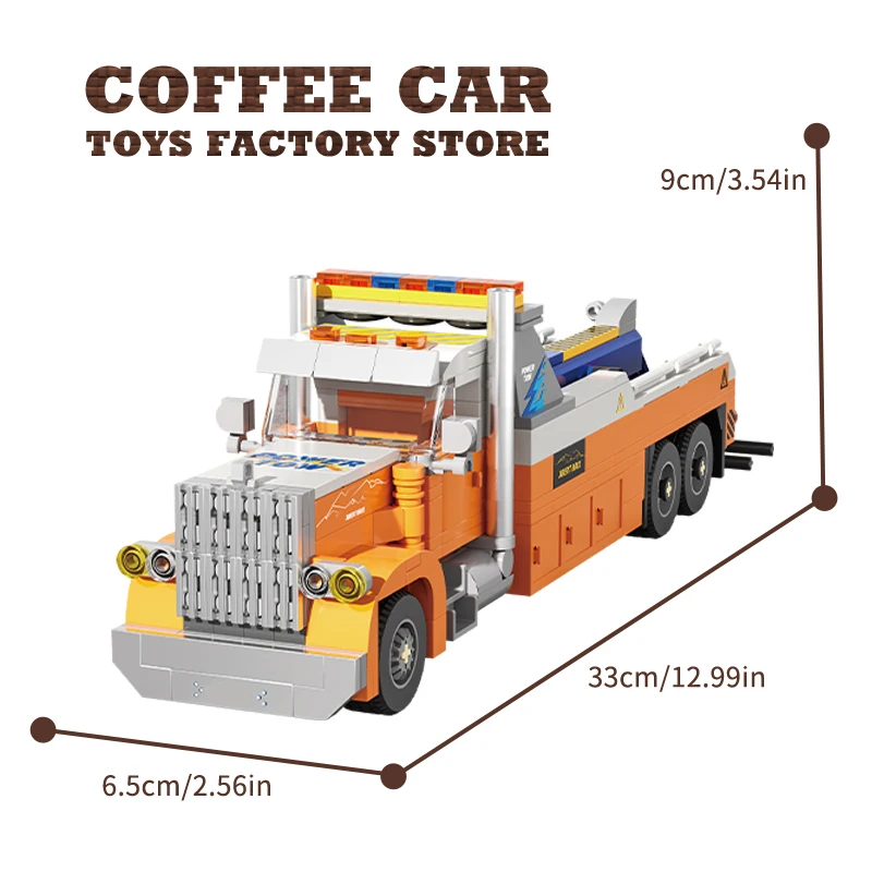 クリエイティブロードトレーラーMOCビルディングブロックパズルおもちゃ重量物輸送車ブロックトラック都市車両モデル大人子供ギフト