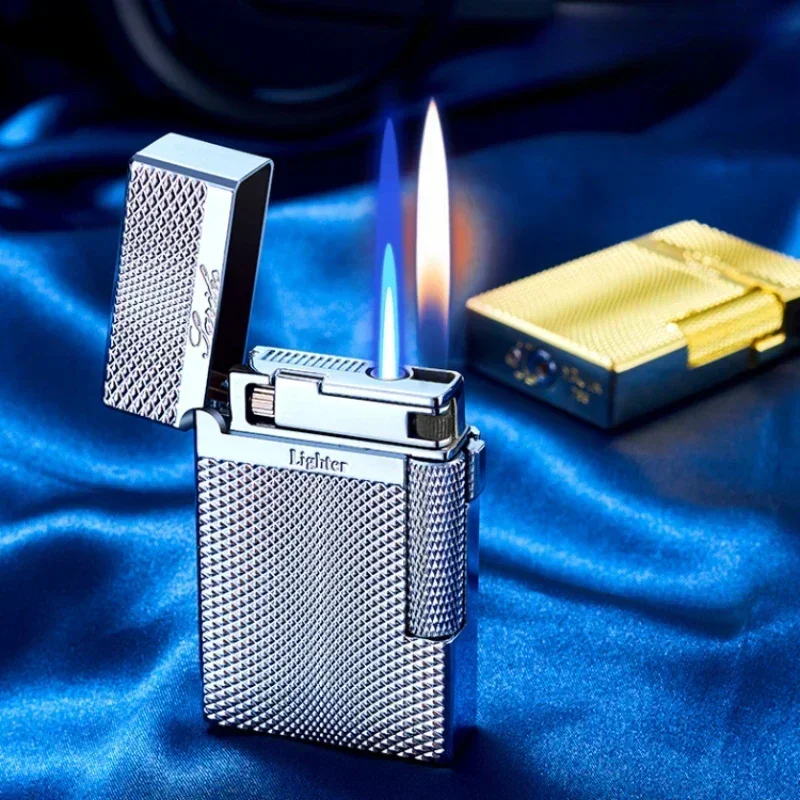 Torch Gas Lighter Cigarette Lighter Metal Windproof Flint Unusual Lighters Smoking Accessory Butane Gadgets for Men Gift Lighter