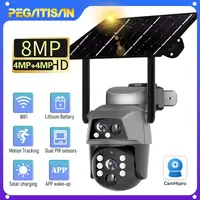 Cámara solar WiFi 4K doble lente