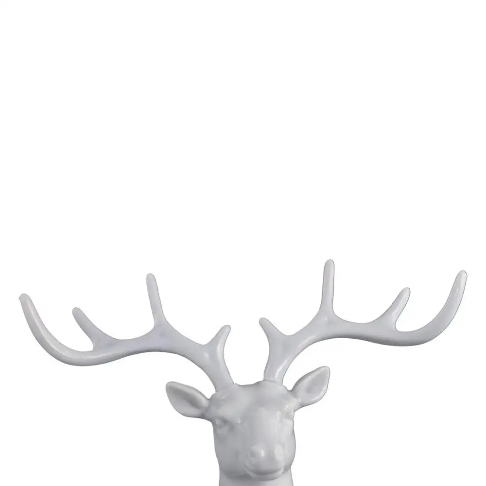 خمر البلاستيك قرون الغزلان شماعات أسود/أبيض/رمادي قرون الغزلان رئيس مفتاح حامل الجدار الشنق Traceless الغزلان القرن هوك قبعة #3