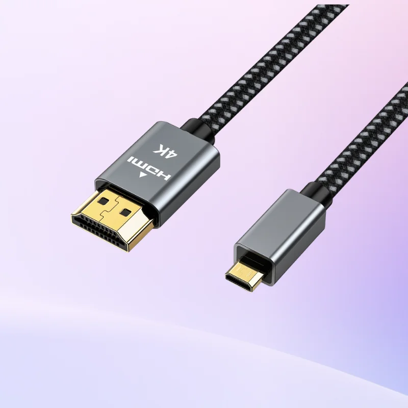 Micro HDMI-Compatible Male To Male HDMI-compatible To Micro Audio Video Cablefor HDTV Gopro Camera