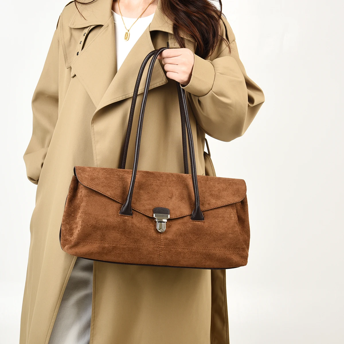Solid Color New Shoulder Bag PU Leather Handbag for Women Vintage Style Luxury Look Fashionable and Durable Bag for Daily Use
