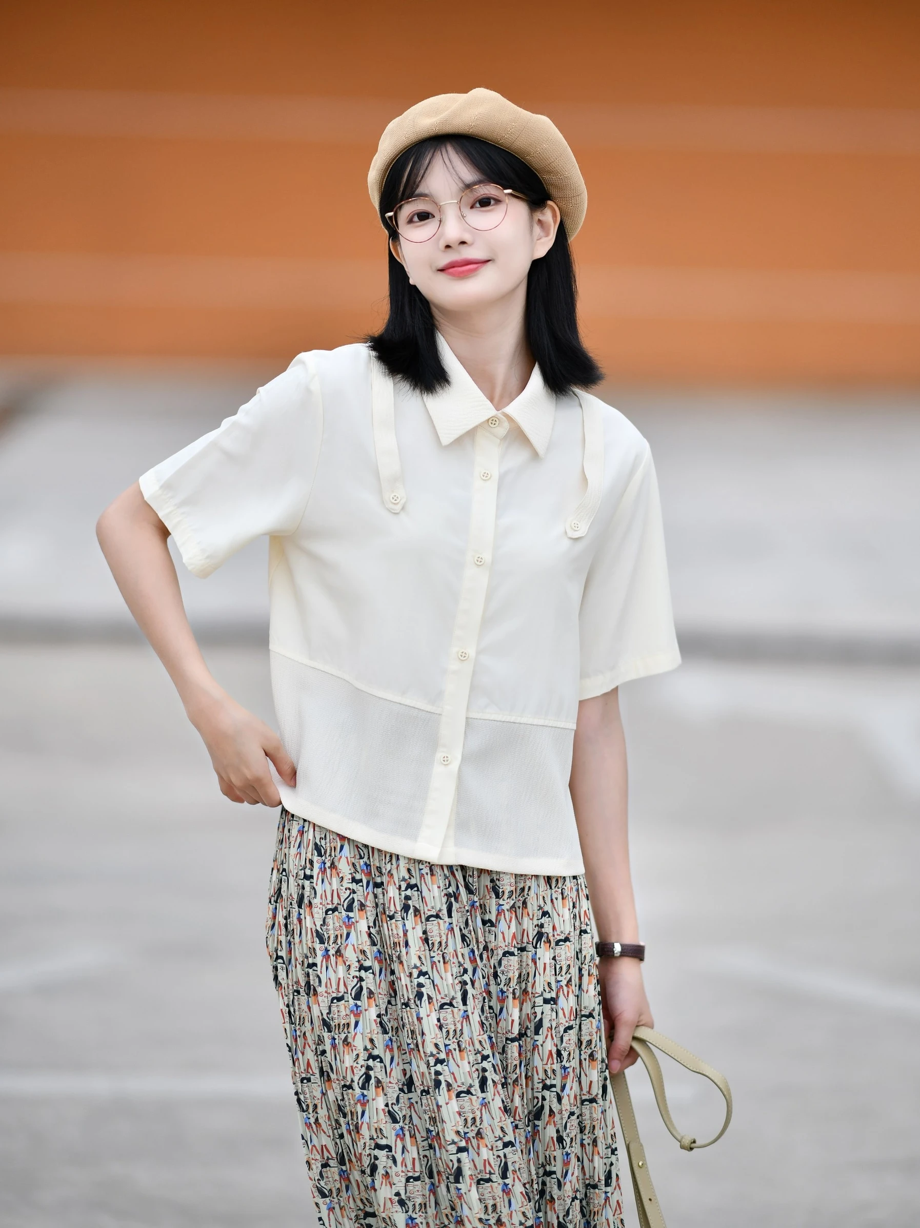 

Versatile Retro Sle Women's irt Summer New Arrival ort Sve Commute Friendly Classic Collar Straight Cut Blouse