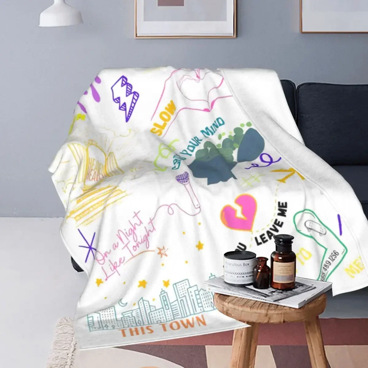 Niall Horan The Show Set List Blankets Velvet Print Multi-function Super Soft Throw Blanket for Sofa Travel Bedding Throws