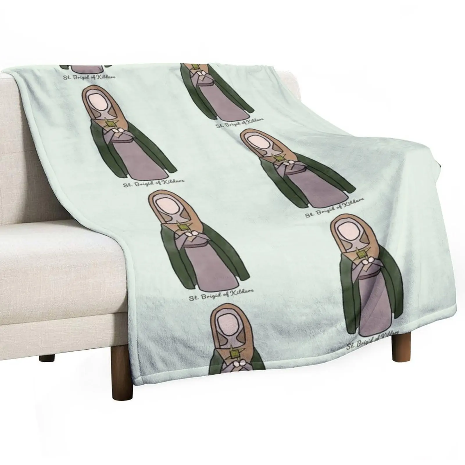 

St. Brigid of Kildare Throw Blanket Warm Retros Comforter heavy to sleep Blankets