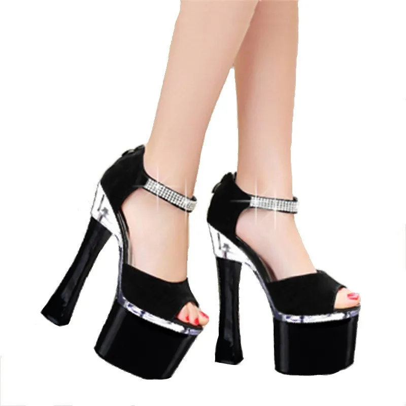new romantic fish mouth strap sandals fashion runways preferred small size 18cm high heel runway shoes