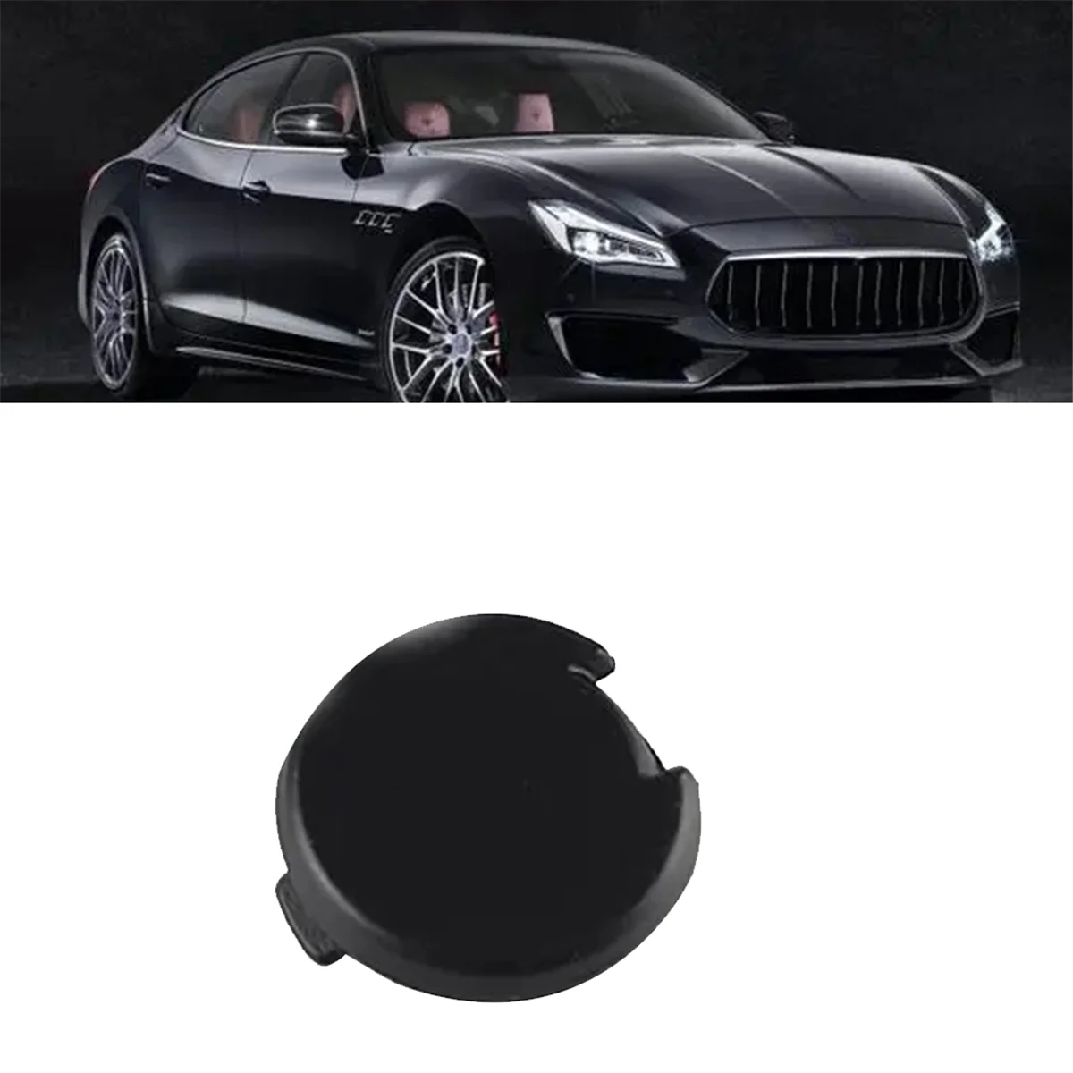 670009832 Front Bumper Towing Hook Trim Cover for Maserati Quattroporte M156 Ghibli 2014-2020 Trailer Hitch Cap Plug