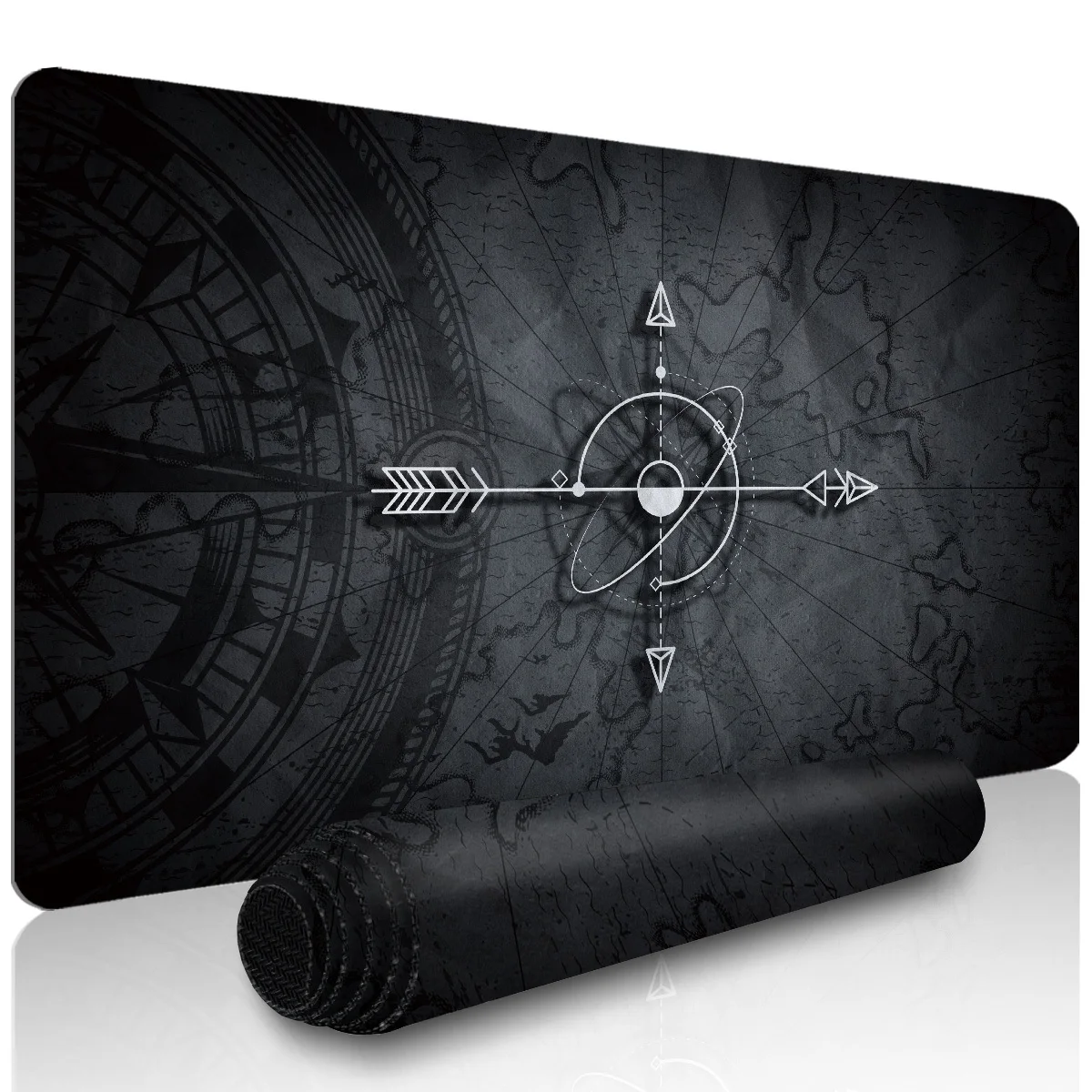 Large gaming mouse pad Mystery pointer pattern rubber desk mat gamers' keyboard pads PC office accessories Long mousemat XXL