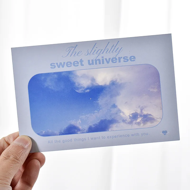 30 Pcs/Set Postcard Weitian Universe Postcard Creative Text Landscape Congratulations Card Postcard