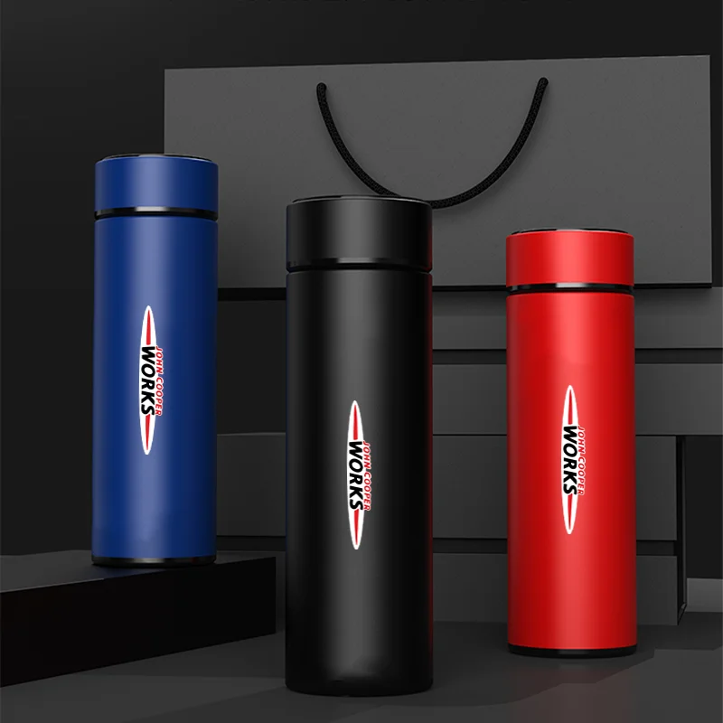 500ml Intelligent Car Thermos Cup Tea Coffee Vacuum Flask Temperature Display Smart Water Bottle For MINI Coopers JCW R60 R55