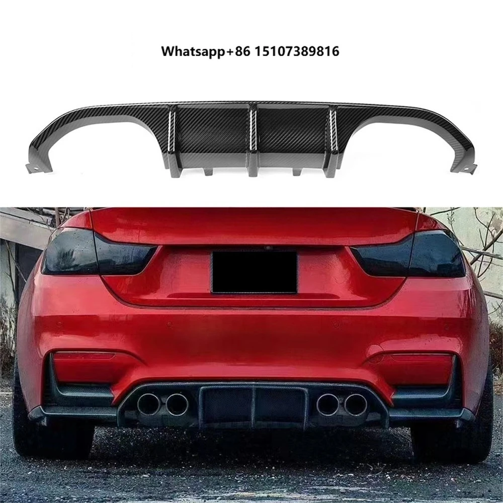 For M3 F80/M4 F82 Sedan MP Style Carbon Fiber Rear Lip Rear Diffuser Bumper Lip 2014-2018