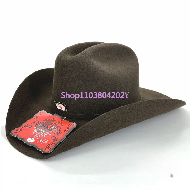 Old Brand Bohaite 6x Ultra-Fine Wool Shaping Huangshi Men and Women Tall Crown Western Cowboy Hat