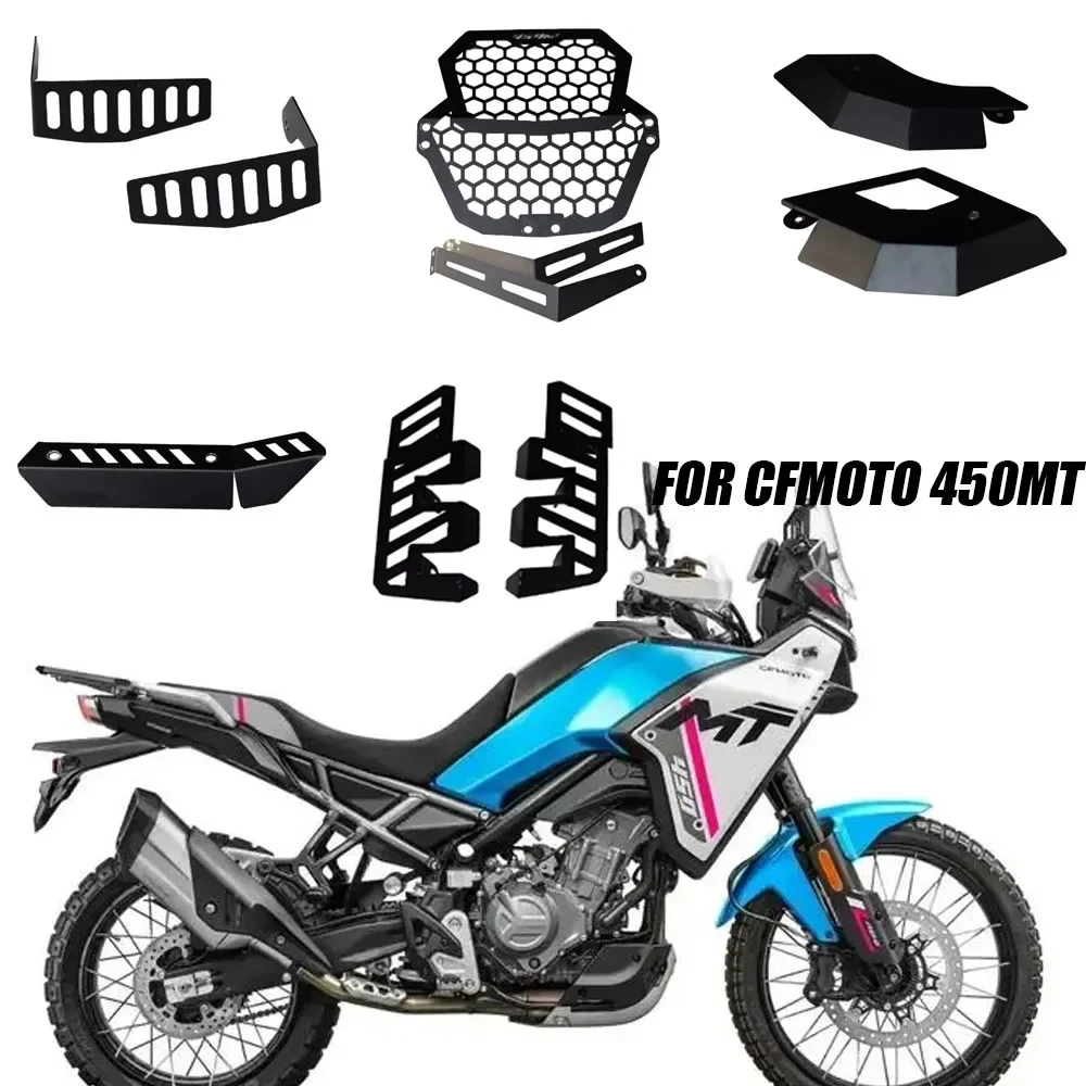 

For CFMOTO 450MT 450 MT Motrocycle Accessories Headlamp Protectors Turn Signal Guards Exhaust Cover Front Shock Shield Engine