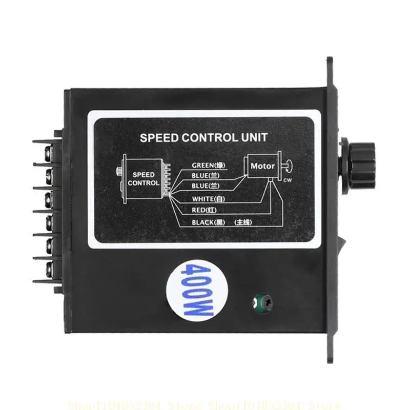 

400W High Electric Motor Speed Regulator US-52 Black AC Motor Speed Controller AC220V 50/60Hz Easy to Use