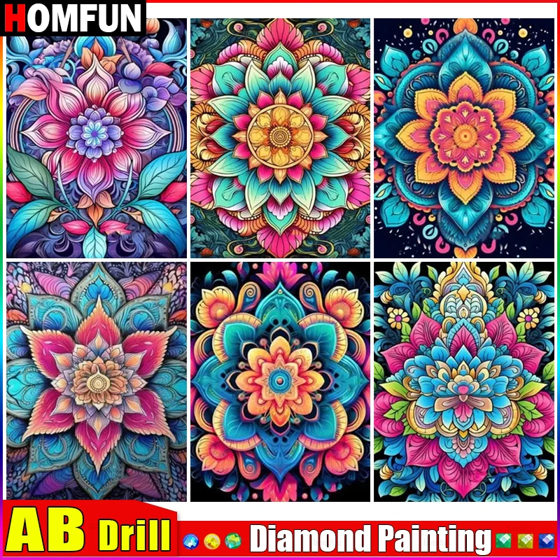 HOMFUN AB Paint With Diamond Embroidery 