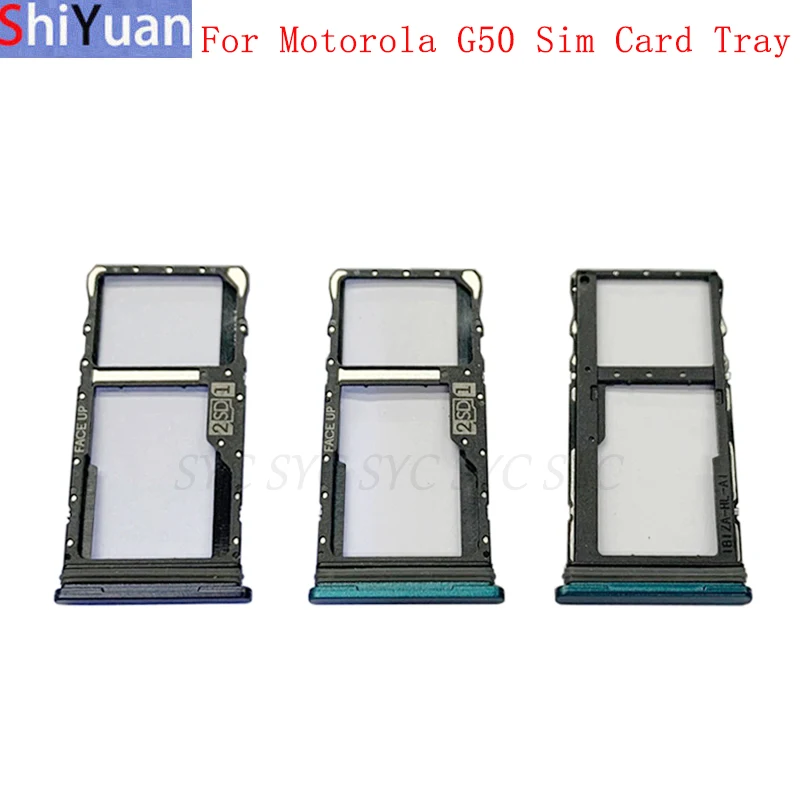 10pcs Memory MicroSD Card SIM Card Tray SIM Card Slot Holder For Motorola Moto G50 Sim Card Tray Replacement Parts