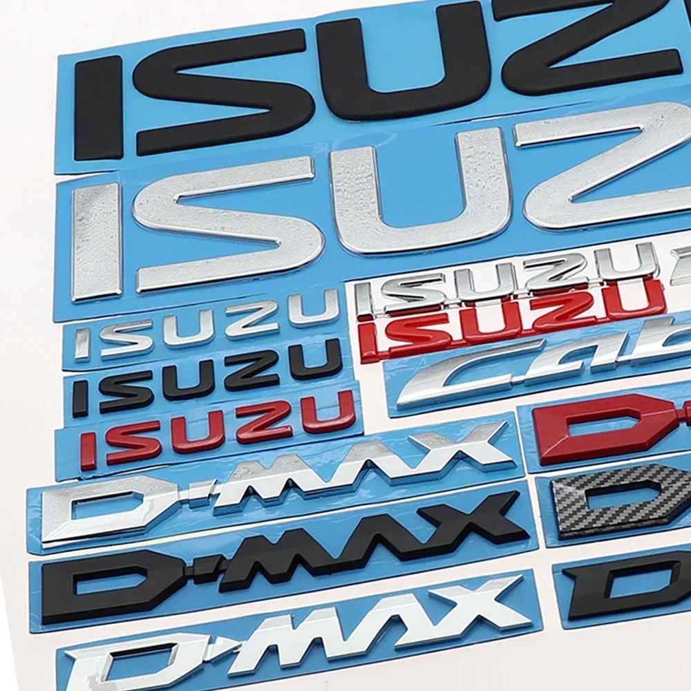 1PC 3D ABS For ISUZU D-MAX DDi Cab-4 Car Letter Front Hood Logo Sticker Tail Bumper Badge Auto Rear Trunk Emblem Accessories WSL