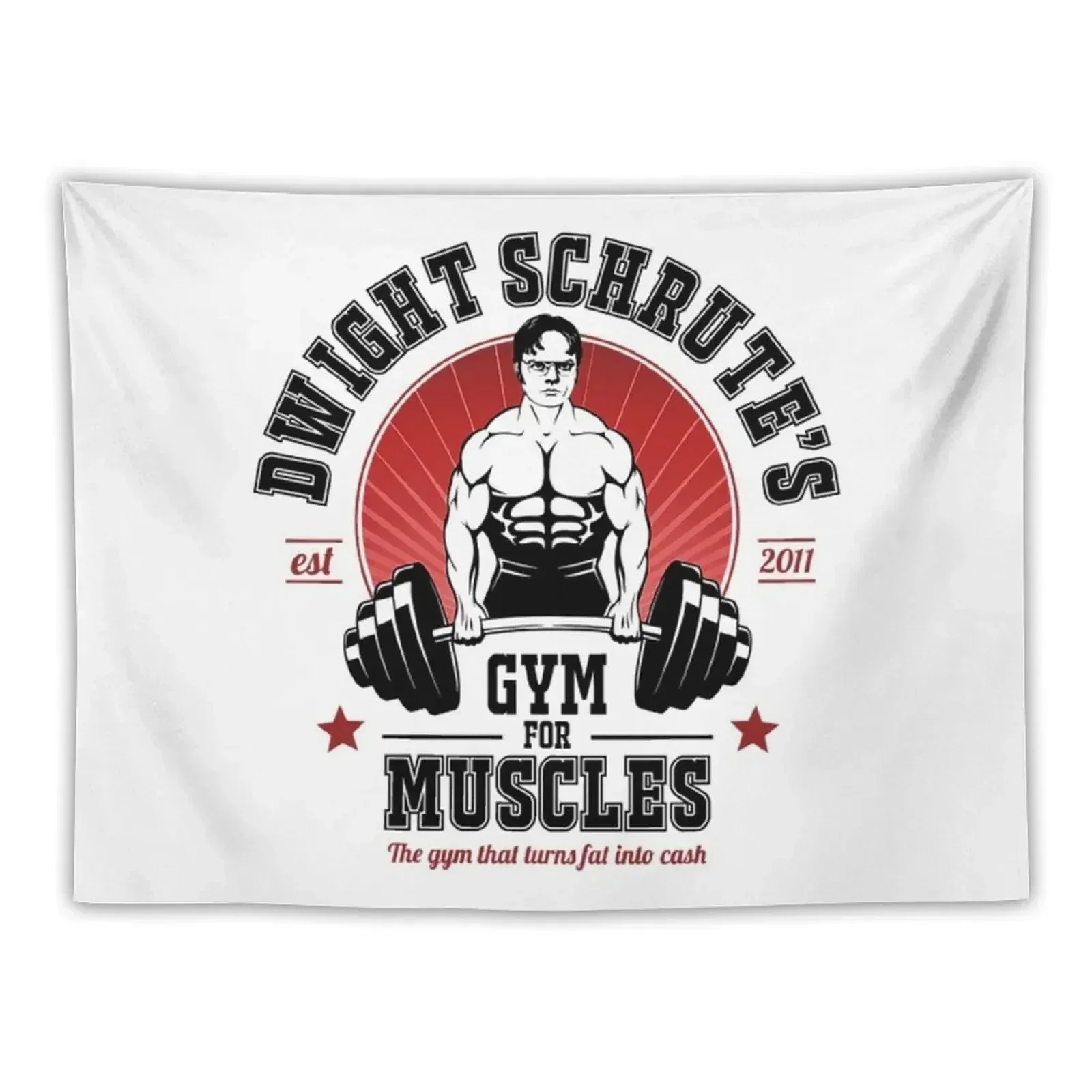 Dwight Schrute T-ShirtDwight Schrute's Gym For Muscles Tapestry Christmas Decoration Wall Hanging Wall Tapestry