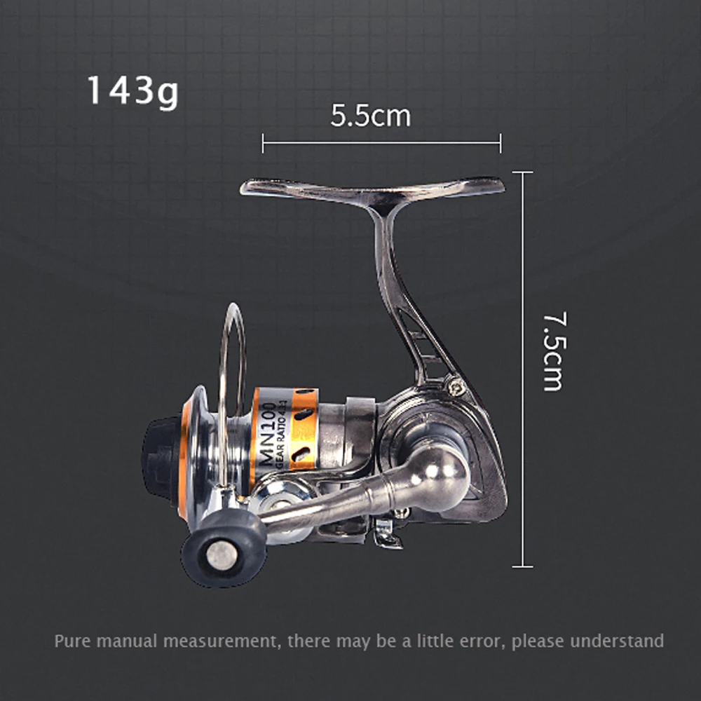 Full Metal Mini Spinning Reel 4.3:1 Gear Ratio CNC Aluminum Alloy Line Spool Cup Rocker Ultralight Spin Feeder Ice Fishing Wheel