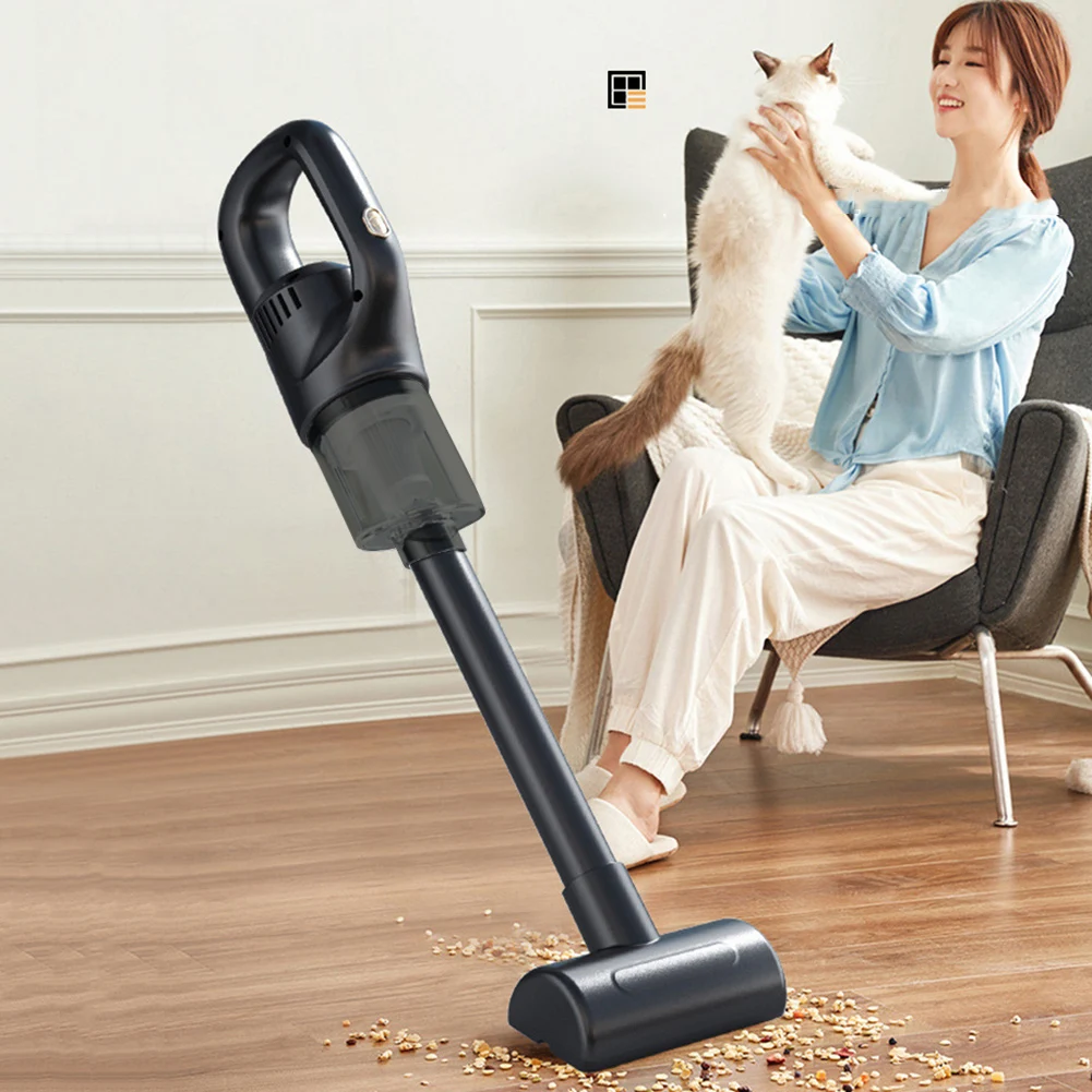 Mini Vacuum Cleaner High Power Portable Wireless Car Vacuum Strong Suction with Detachable Dust Box Household Supplies