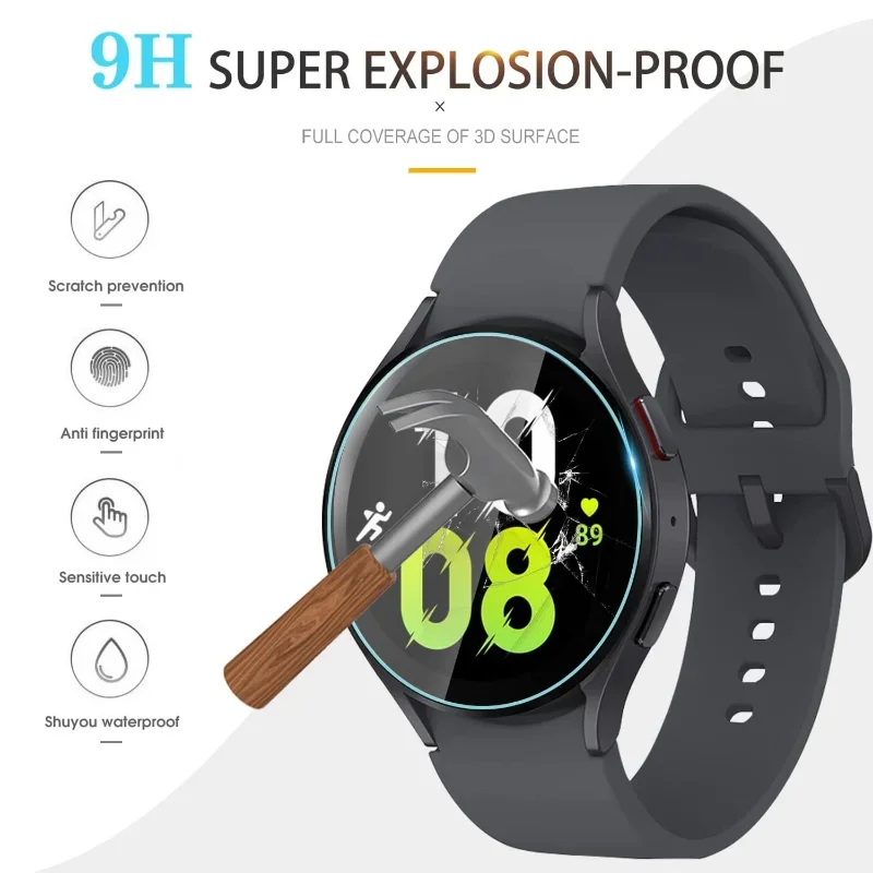 Tempered Glass for Samsung Galaxy Watch 3 4 5 PRO 40/44mm Screen Protector Anti-Scratch for Galaxy Watch S3 Classic Active 2