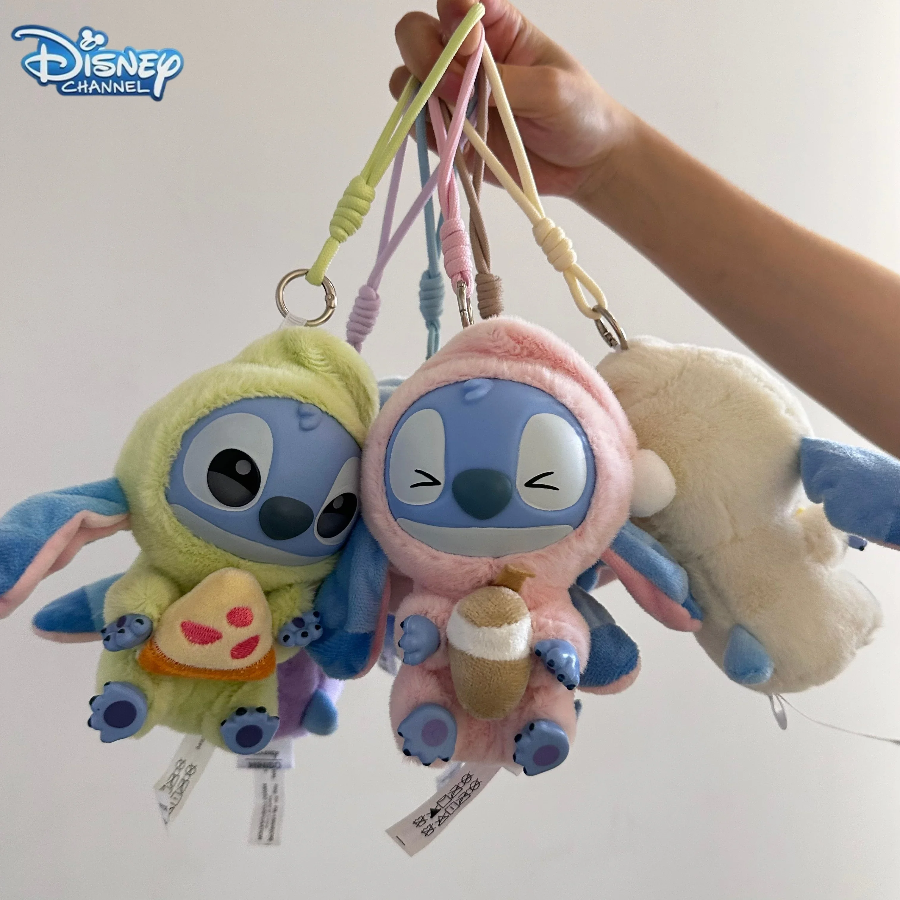 【리얼 샷 시리즈】1개 디즈니 스티치 잠들기 전에 먹어야 할 것 블라인드 박스 비닐 장난감 봉제 인형 펜던트 귀여운 서프라이즈 장난감 선물