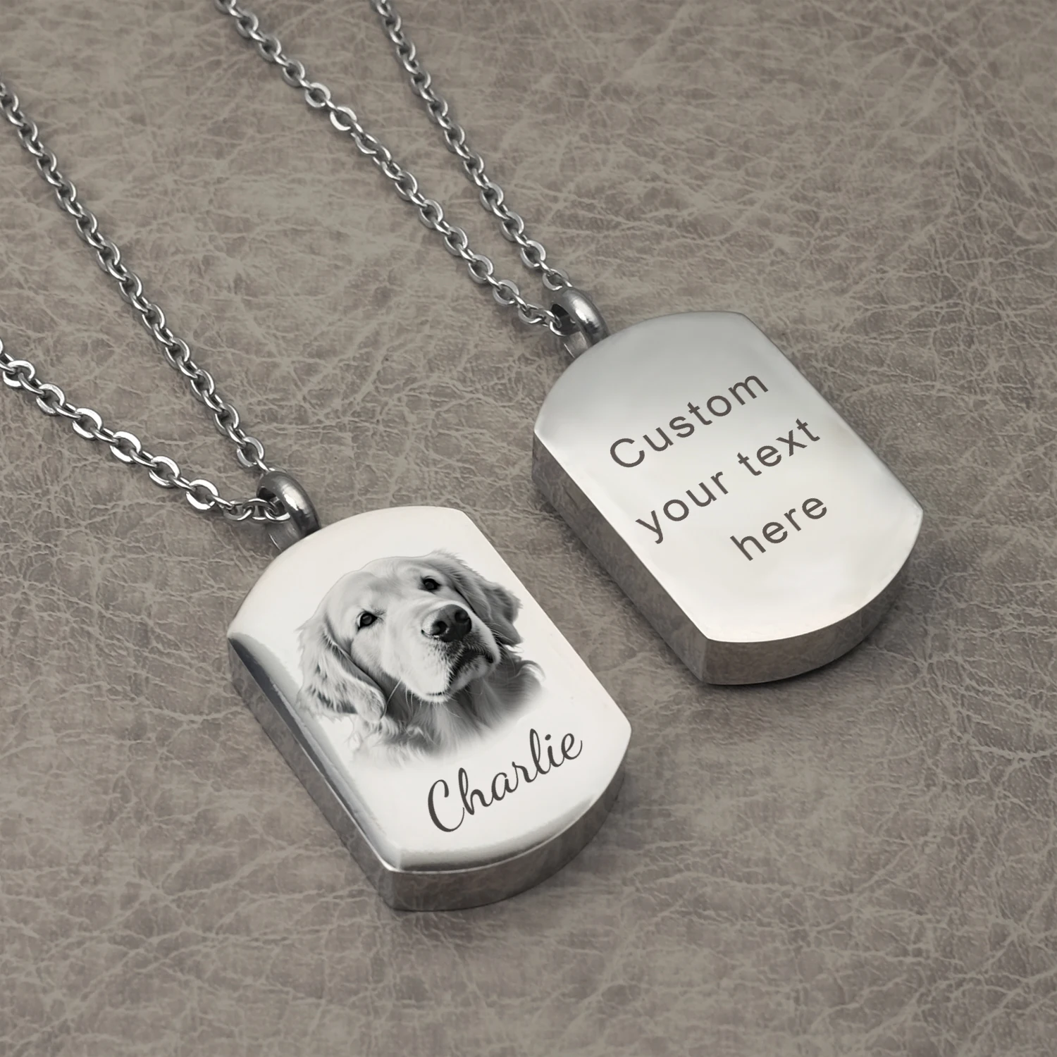 

Customized Photo Pet Urn Necklace Personalized Pet Ashes Necklace Keepsake Urn Pendant Cremation Memorial Jewelry